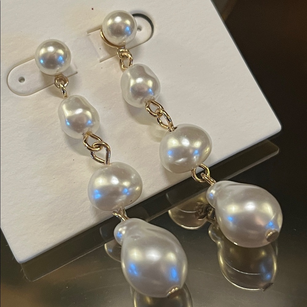 Multi Pearl Drop Earrings